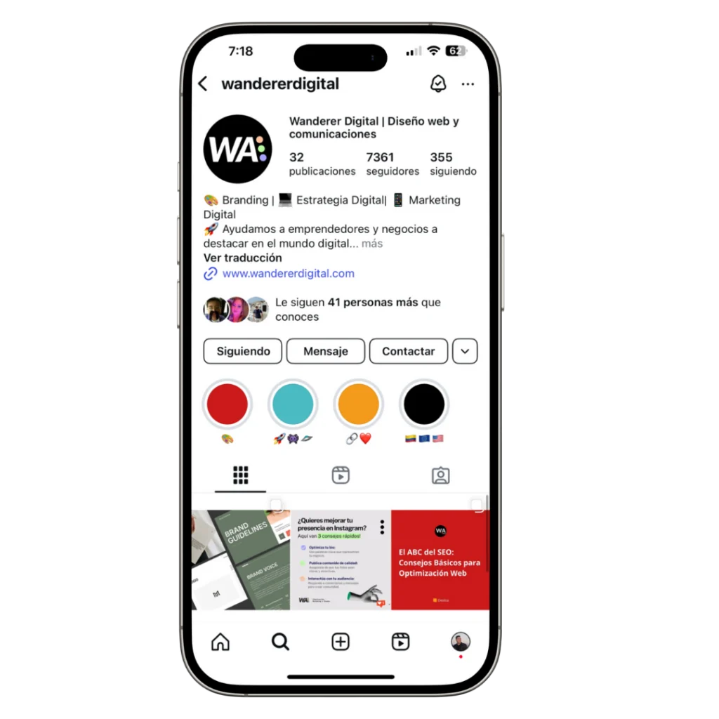 Nuestra cuenta de instagram